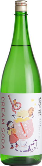 萩の鶴「クリームソーダ」純米吟醸 雄町おりがらみ生 (1.8L)